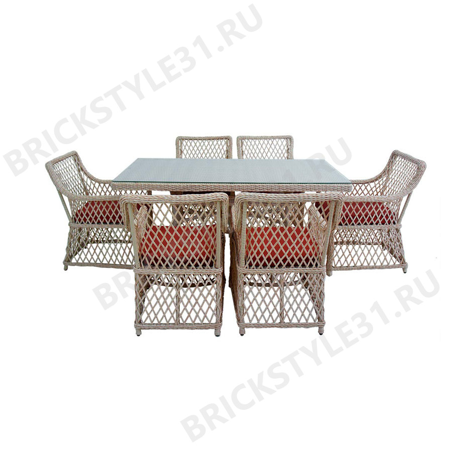 B:rattan Комплект мебели Mokka Villa Rosa 6 бежевый/темно- серый 