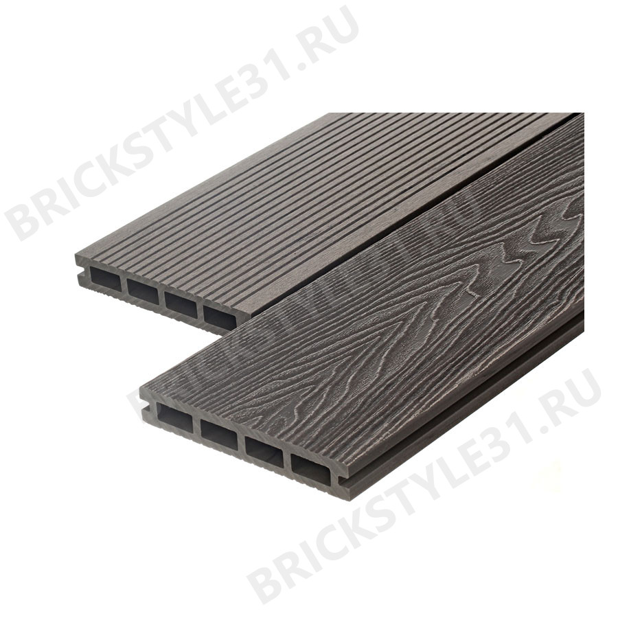 Террасная доска ДПК NewDeck, Style, Серый 