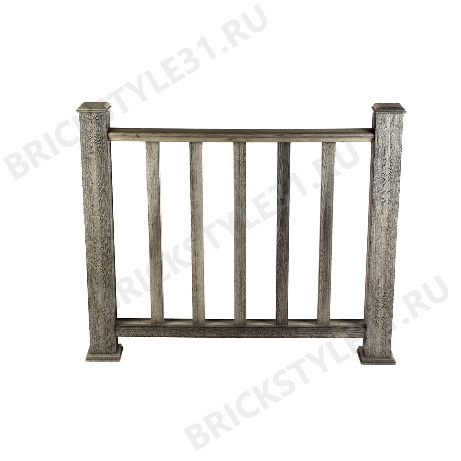 Перила верхние ДПК, NewDeck, 90х45мм, Mix, Серый микс 3D 
