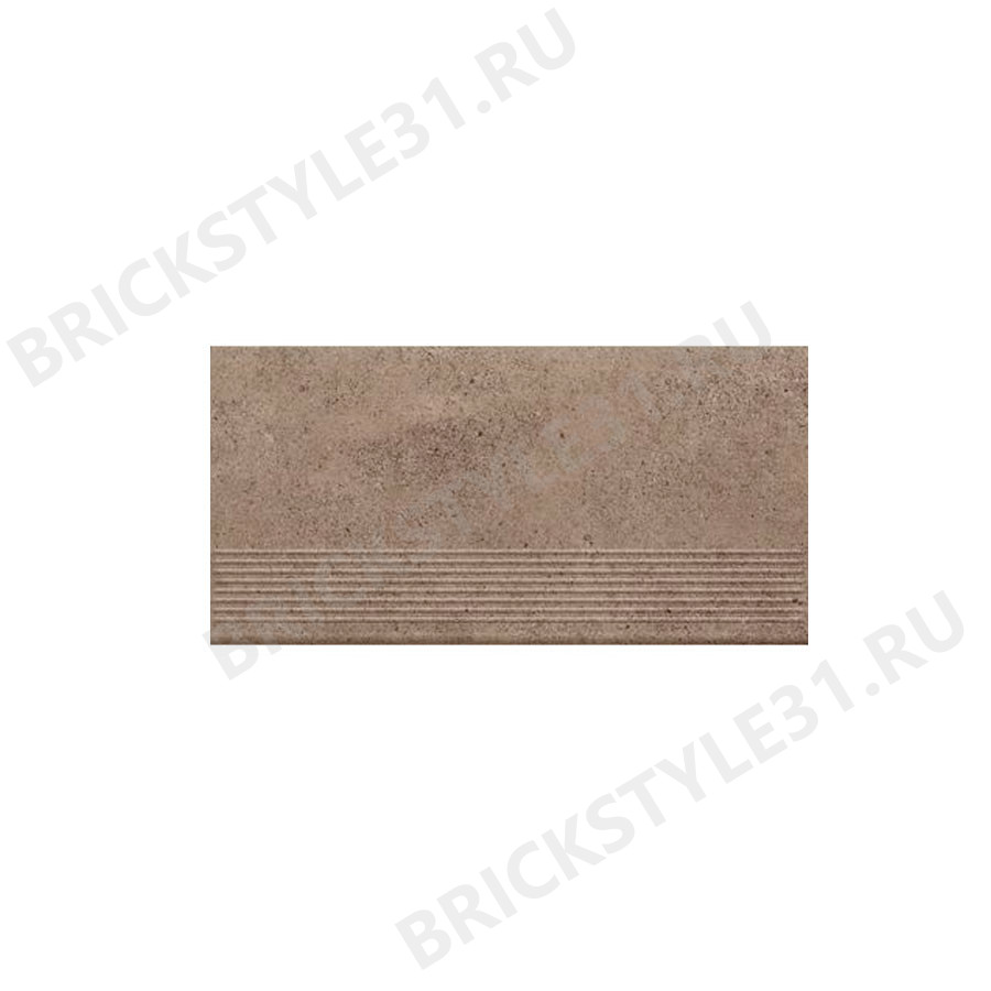 Ступень прямая клинкерная, с насечками, Ceramika Paradyz, STYLO GRAFIT long 