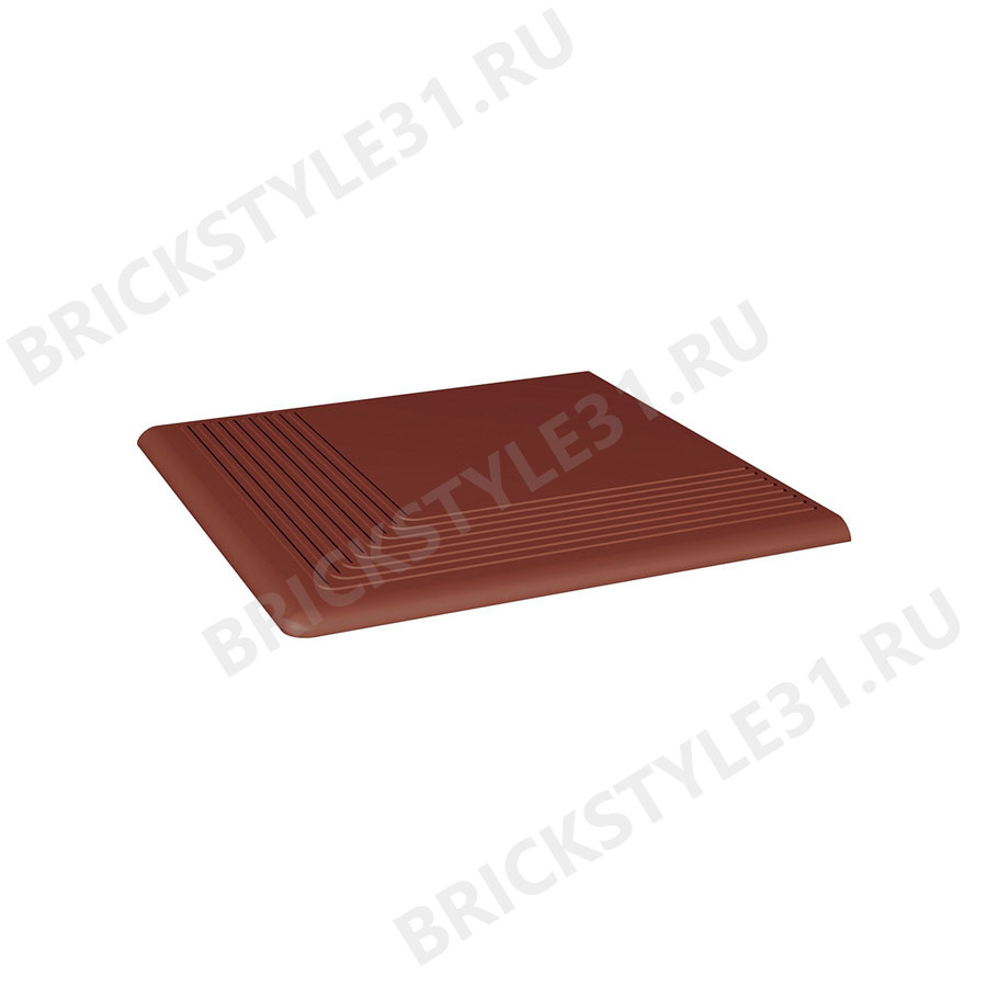 Ступень угловая клинкерная, с насечками, Ceramika Paradyz, NATURAL ROSA 