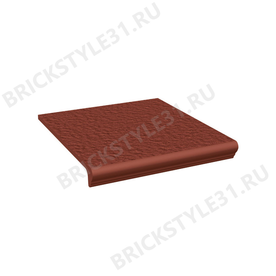 Ступень прямая клинкерная, с капиносом, Ceramika Paradyz, NATURAL ROSA DURO 