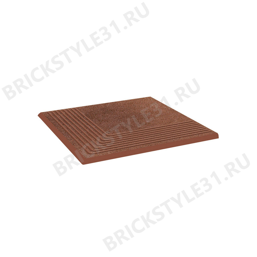 Ступень угловая клинкерная, с насечками, Ceramika Paradyz, TAURUS BROWN 