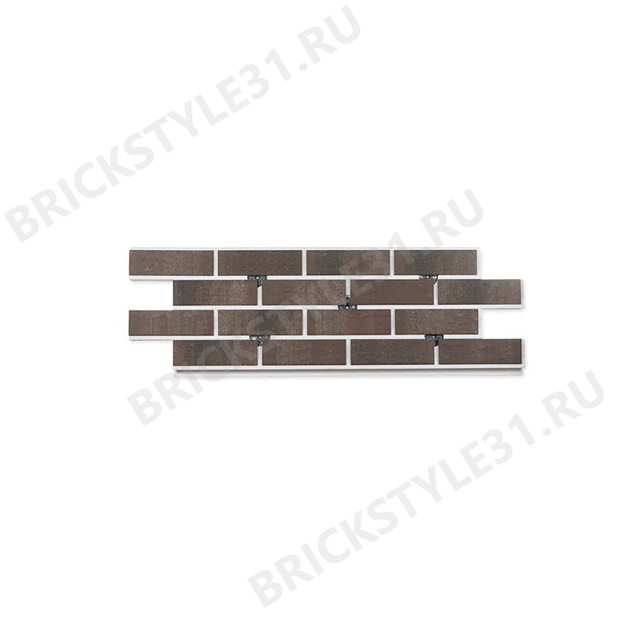 Термопанель фасадная с клинкерной плиткой, Brick Style, Germes, Коричневый 