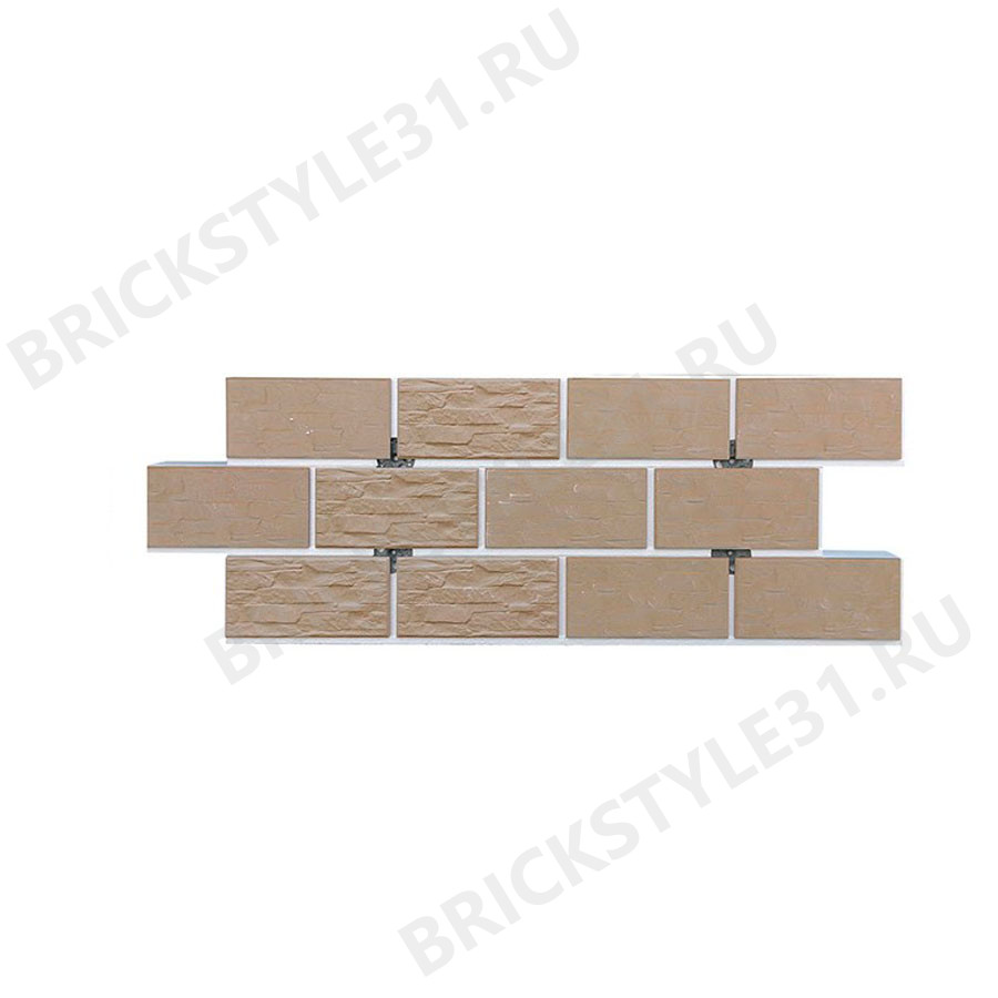 Термопанель цокольная, Brick Style, Afina, Песочный 