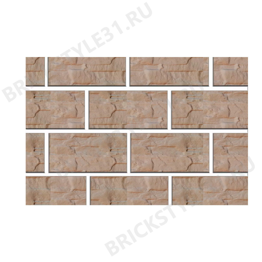 Термопанель цокольная, Brick Style, Afina, Песочный 