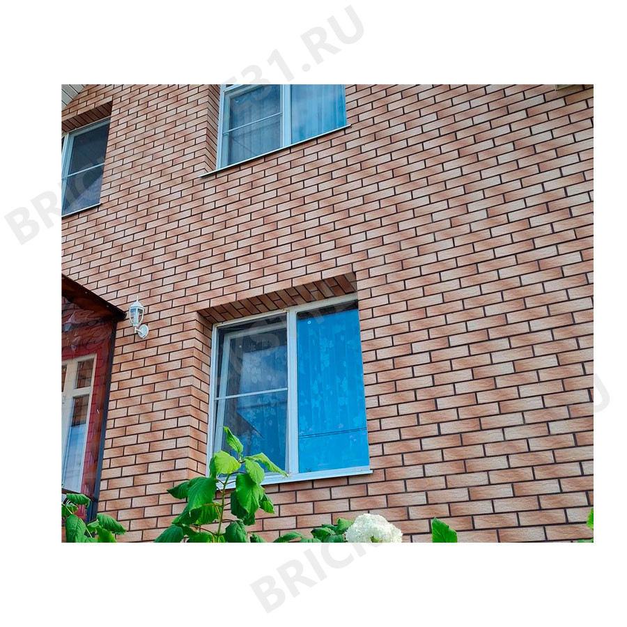 Термопанель фасадная с клинкерной плиткой, Brick Style, Ares, Бежевый 