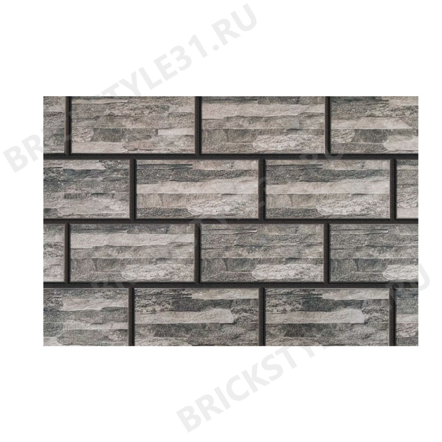 Термопанель цокольная, Brick Style, Vulkan, Графит 