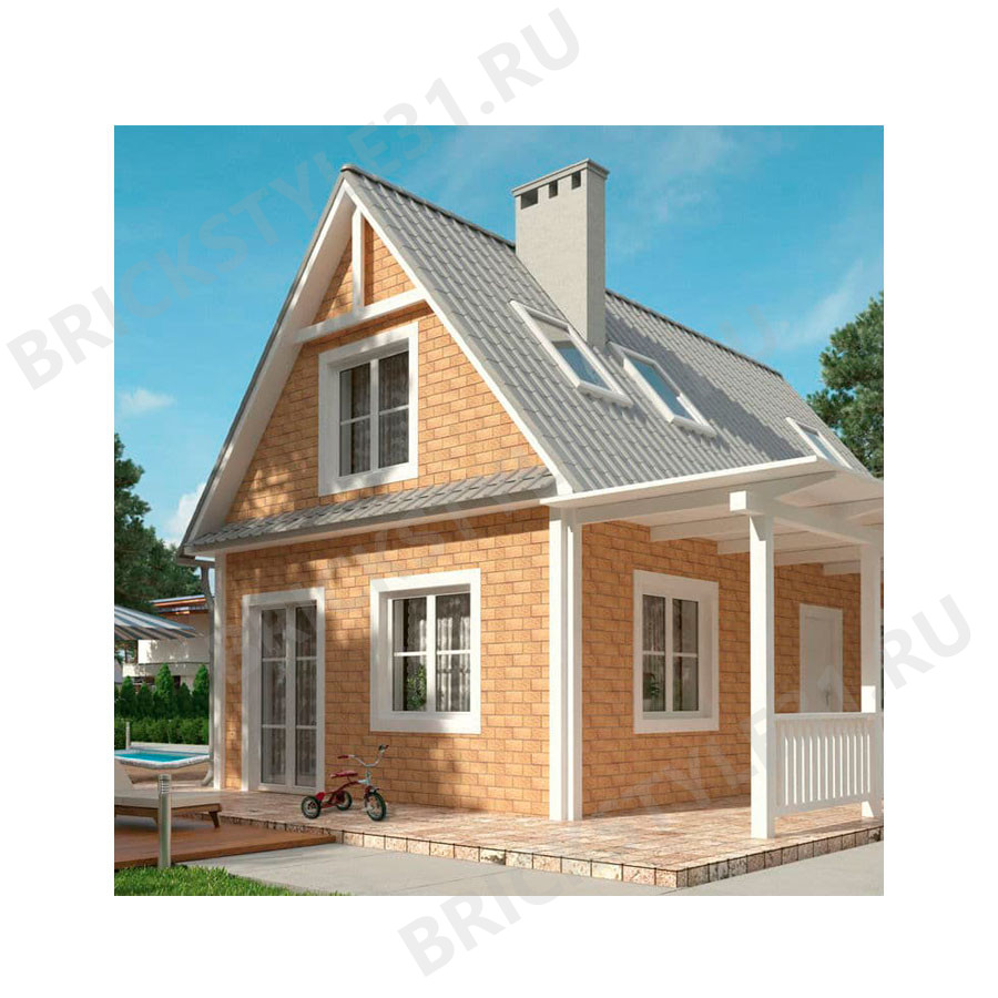 Термопанель цокольная, Brick Style, Afina, Бежевый 