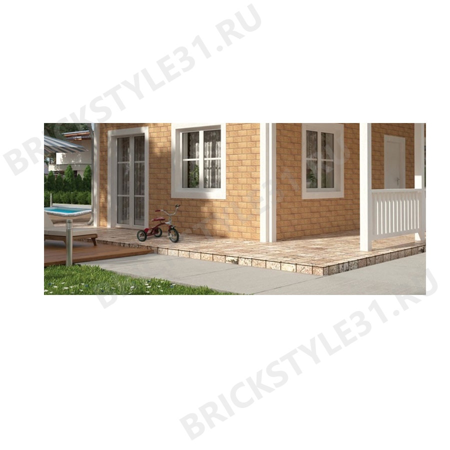 Термопанель цокольная, Brick Style, Afina, Бежевый 