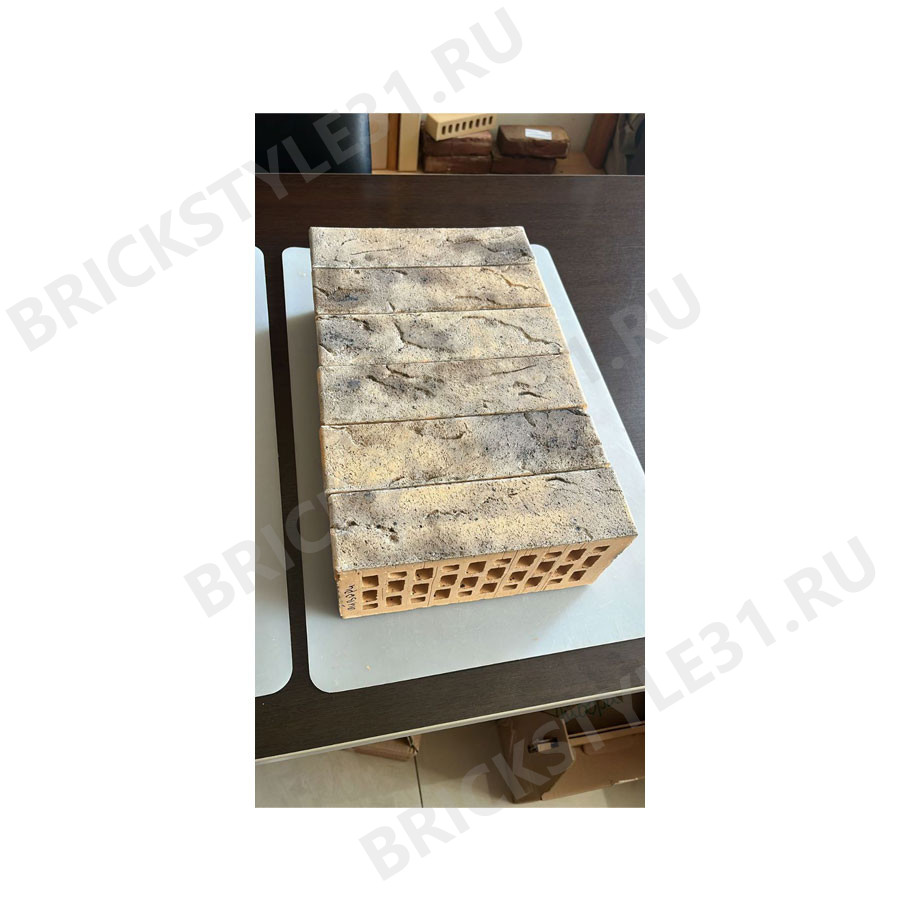 Кирпич лицевой, одинарный, 1НФ, Воротынский КЗ, Айвори 