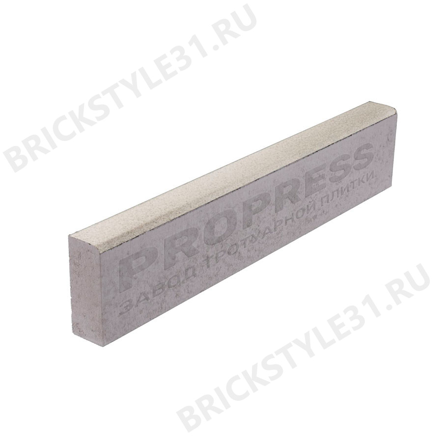 Поребрик тротуарный PROPRESS, Белый, зернистый 