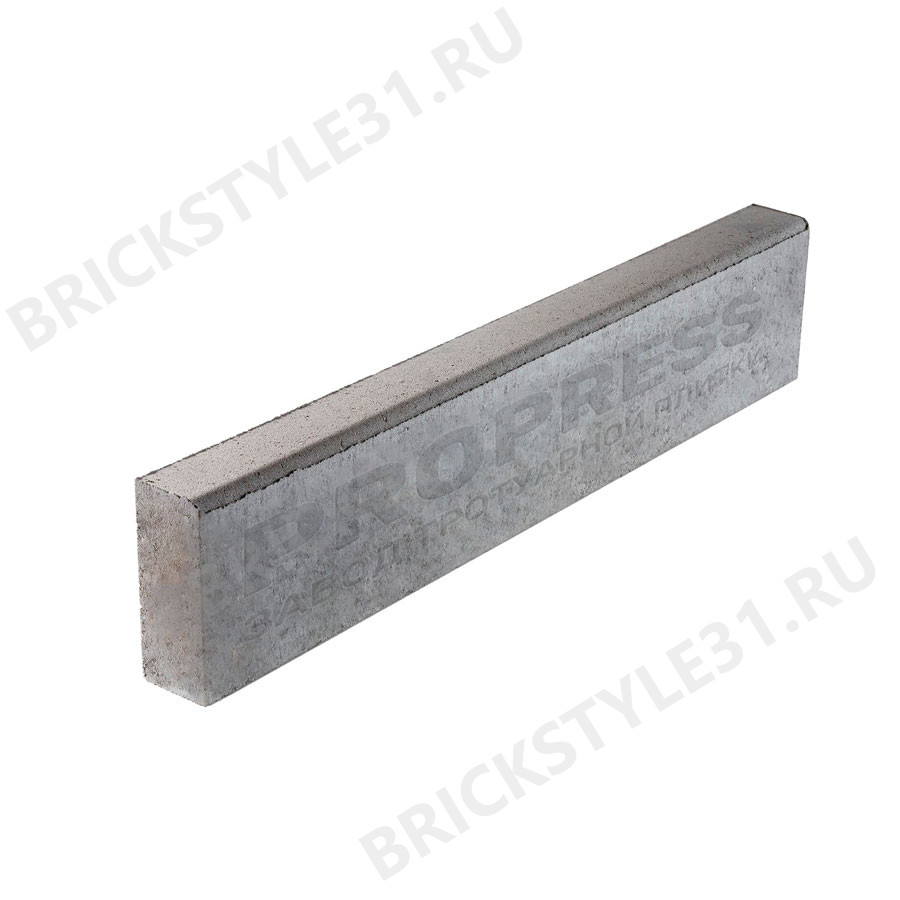 Поребрик тротуарный PROPRESS, Серый, зернистый 
