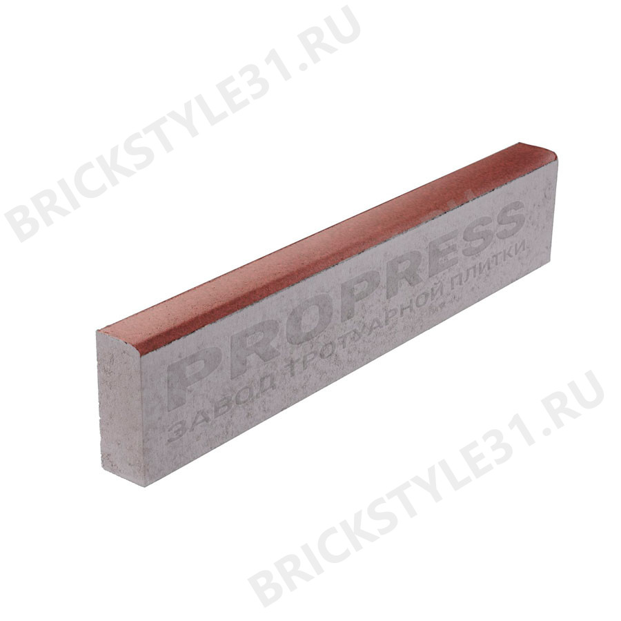 Поребрик тротуарный PROPRESS, Красный, гладкий 