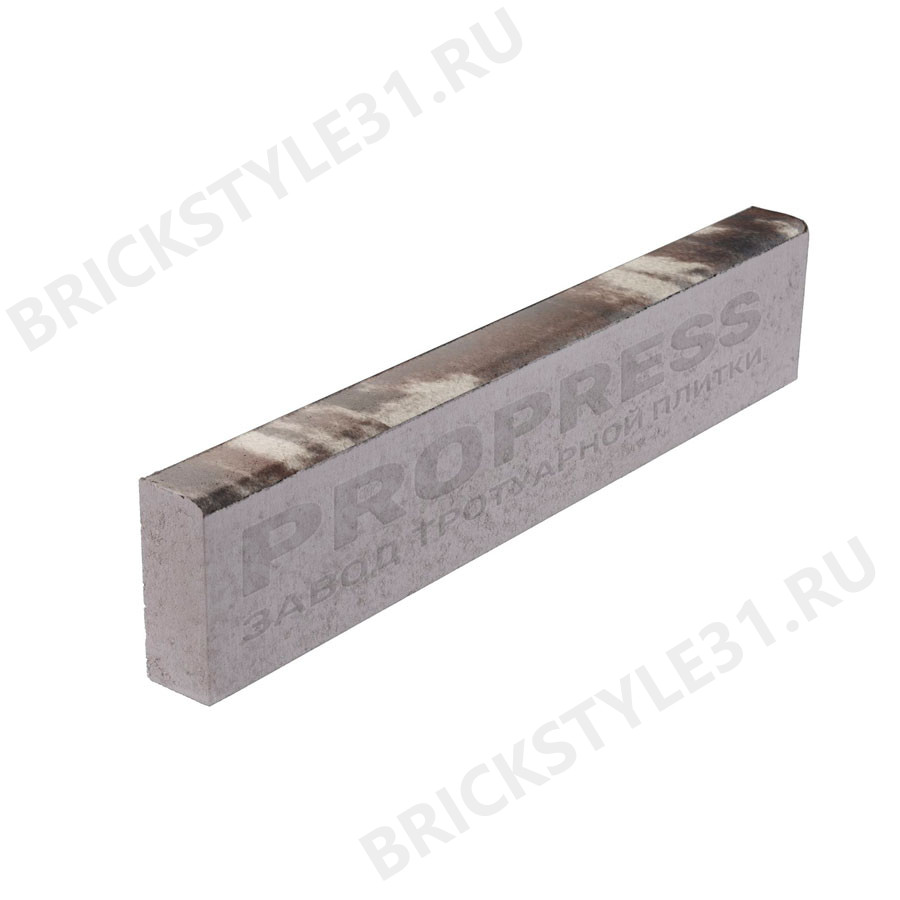 Поребрик тротуарный PROPRESS, Колормикс №21, Агат коричневый, гладкий 