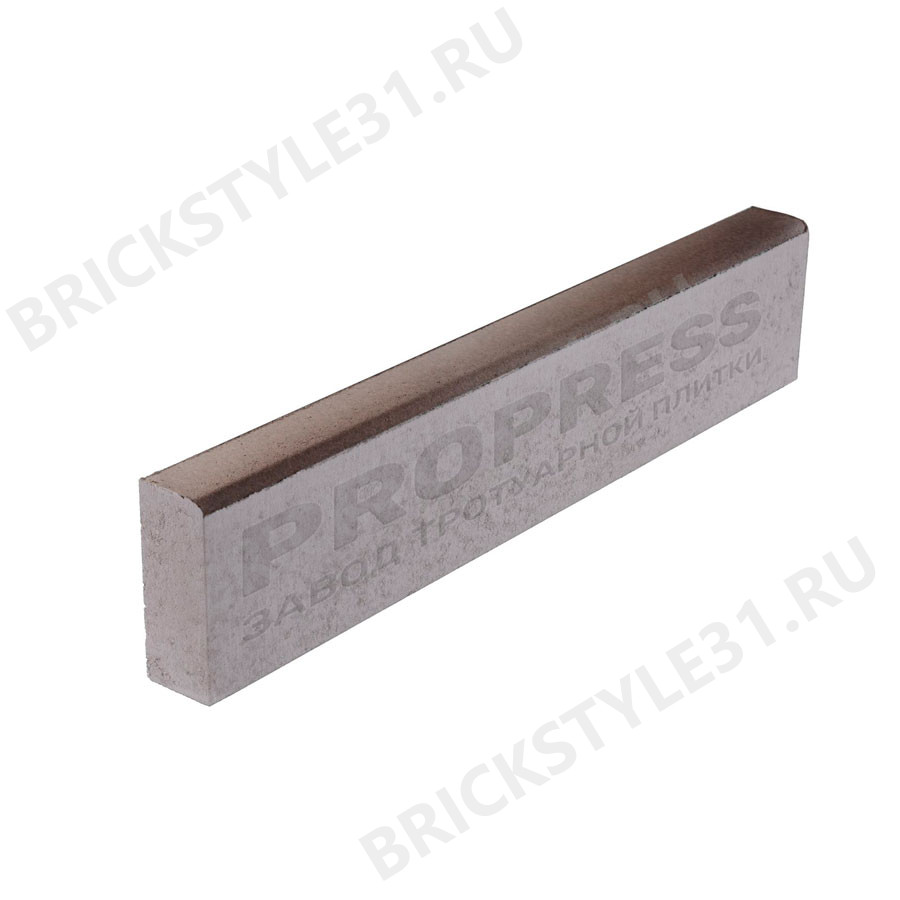Поребрик тротуарный PROPRESS, Коричневый, гладкий 